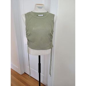 Grey Bandit Olive Green‎ Crop Top Size Small